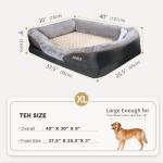 Large Memory Foam Orthopedic Dog Bed with Toy