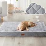 Orthopedic Waterproof Extra Large Dog Bed, Light Grey