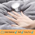 Cozy Gray Dog Bed Pad for Medium/Large Dogs