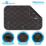 Washable Padded Dog Crate Mat 35” x 22”