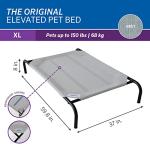 Coolaroo Elevated Dog Bed – Breathable, Joint Relief, Gray