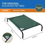 Coolaroo Elevated Dog Bed - Large, Brunswick Green