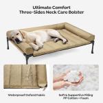 Veehoo Elevated Dog Bed with Waterproof Bolster