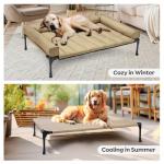Veehoo Elevated Dog Bed with Waterproof Bolster