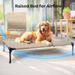 Veehoo Elevated Dog Bed with Waterproof Bolster
