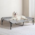 Veehoo XL Cooling Elevated Dog Bed with Guardrail