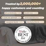 Bedsure Fleece Throw Blanket for Dogs - Grey 50x60