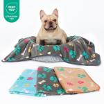 Fluffy Fleece Pet Blanket - Paw Print Throw