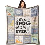 Cozy Dog Mom Blanket for Dog Lovers 50" x 60