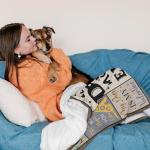 Cozy Dog Mom Blanket for Dog Lovers 50" x 60