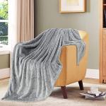 Super Soft Fleece Dog Blanket - Light Grey