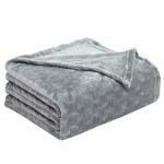 Super Soft Fleece Dog Blanket - Light Grey