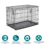MidWest Two-Door Folding Dog Crate with Divider