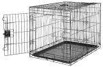 Foldable Metal Dog Crate with Tray and Divider