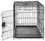 Foldable Metal Dog Crate with Tray and Divider