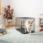 Foldable Metal Dog Crate with Tray and Divider