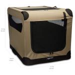Portable Soft Dog Travel Crate - Medium Tan