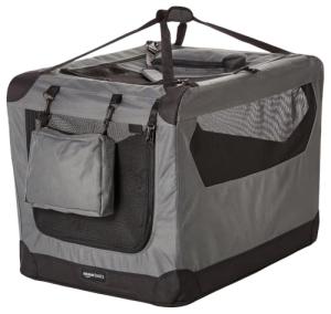 Portable Soft Dog Crate Carrier - Grey 30" x 21
