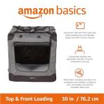 Portable Soft Dog Crate Carrier - Grey 30" x 21