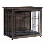 Stylish Wooden Dog Crate with Cushion and Doors