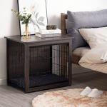 Stylish Wooden Dog Crate with Cushion and Doors