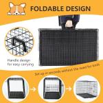 36-Inch Foldable Metal Dog Crate with Double Door