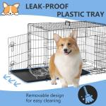 30-Inch Folding Dog Crate with Double Door