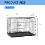 30-Inch Folding Dog Crate with Double Door