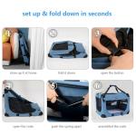 Portable Collapsible Dog Crate with Blanket & Bowl