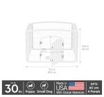 IRIS 24" 4-Panel Dog Playpen with Gate