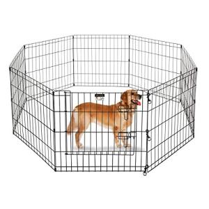 Foldable Metal Puppy Playpen with 8 Panels