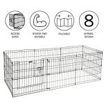 Foldable Metal Puppy Playpen with 8 Panels