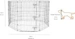 Foldable Octagonal Metal Dog Playpen - Medium