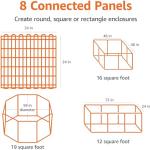 Octagonal Metal Dog Playpen - Indoor/Outdoor, Extra Small