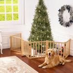 YOCAN Wooden Freestanding Dog Gate - 6 Panels