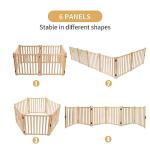 YOCAN Wooden Freestanding Dog Gate - 6 Panels