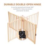 YOCAN Wooden Freestanding Dog Gate - 6 Panels