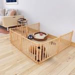 YOCAN Wooden Freestanding Dog Gate - 6 Panels