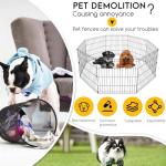 24-Inch 8-Panel Dog Playpen - Indoor/Outdoor Fence