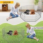 24-Inch 8-Panel Dog Playpen - Indoor/Outdoor Fence