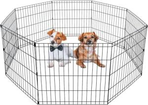 BestPet Foldable Dog Playpen - 24 Inch, 8 Panels