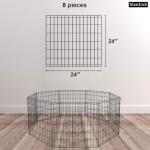 BestPet Foldable Dog Playpen - 24 Inch, 8 Panels