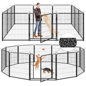 Extra Wide 12 Panel Dog Playpen for Outdoors
