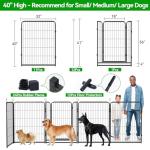 Extra Wide 12 Panel Dog Playpen for Outdoors