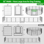 Extra Wide 12 Panel Dog Playpen for Outdoors