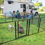 Extra Wide 12 Panel Dog Playpen for Outdoors
