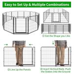 Extra Wide 12 Panel Dog Playpen for Outdoors