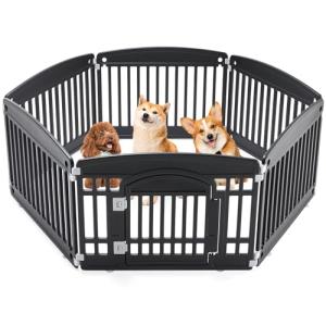 Expandable 6-Panel Dog Playpen for Indoor/Outdoor Use
