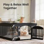 Expandable 6-Panel Dog Playpen for Indoor/Outdoor Use