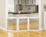 Extra Wide Dog Gate - Freestanding, Foldable 3 Panels
